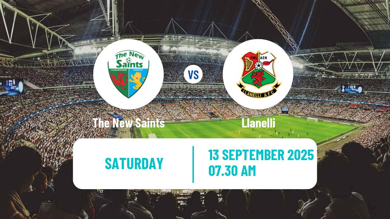 Football Welsh Cymru Premier The New Saints - Llanelli