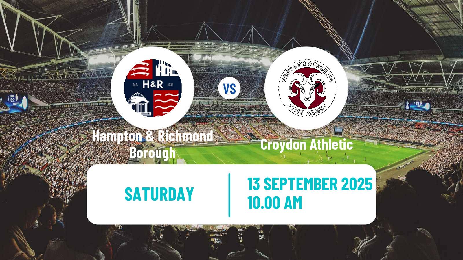 Football English FA Cup Hampton & Richmond Borough - Croydon Athletic