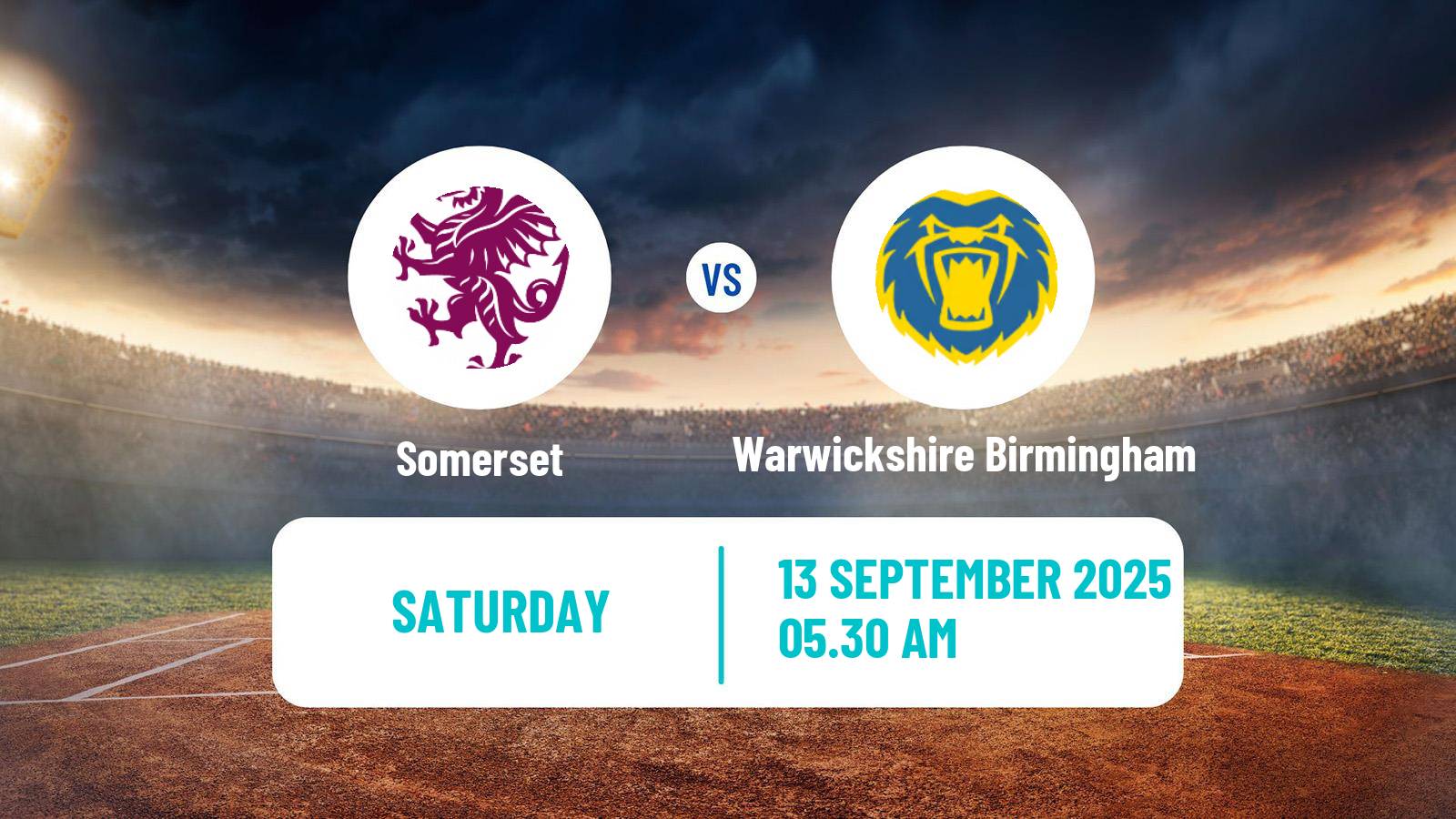 Cricket United Kingdom One Day Cup Women Somerset - Warwickshire Birmingham