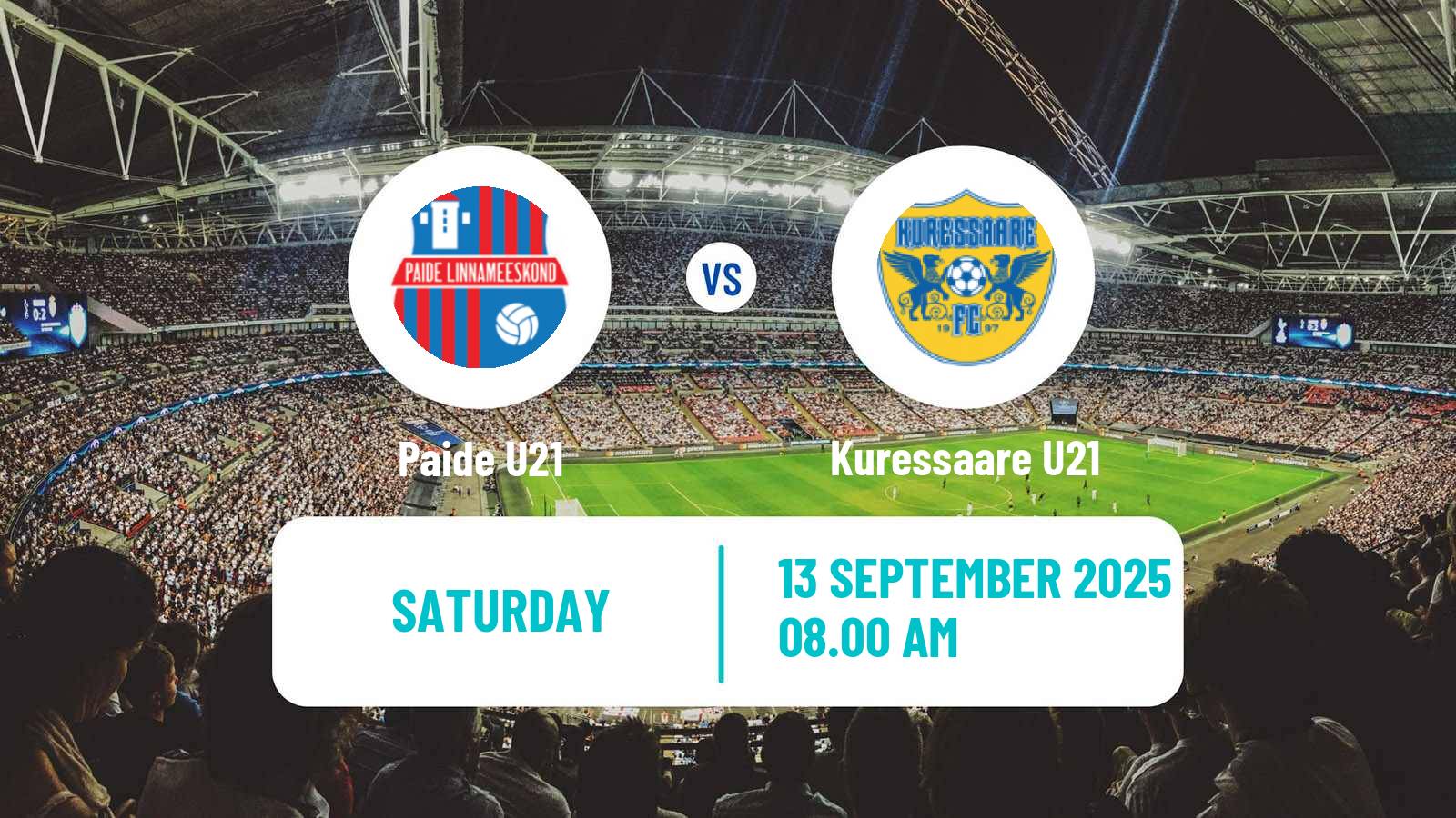 Football Estonian Esiliiga B Paide U21 - Kuressaare U21