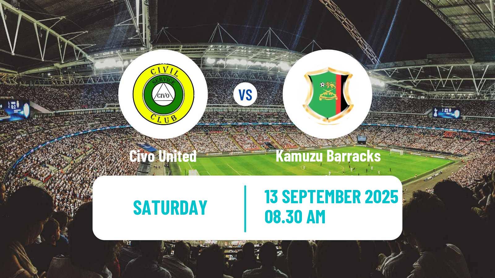 Football Malawi Premier Division Civo United - Kamuzu Barracks