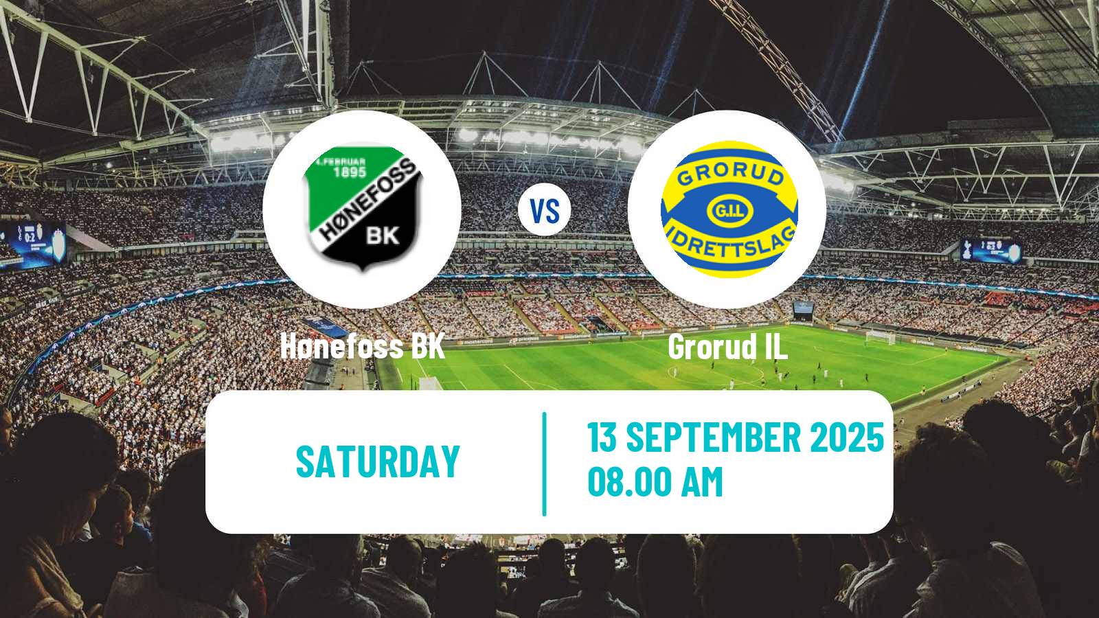 Football Norwegian Division 2 - Group 2 Hønefoss - Grorud