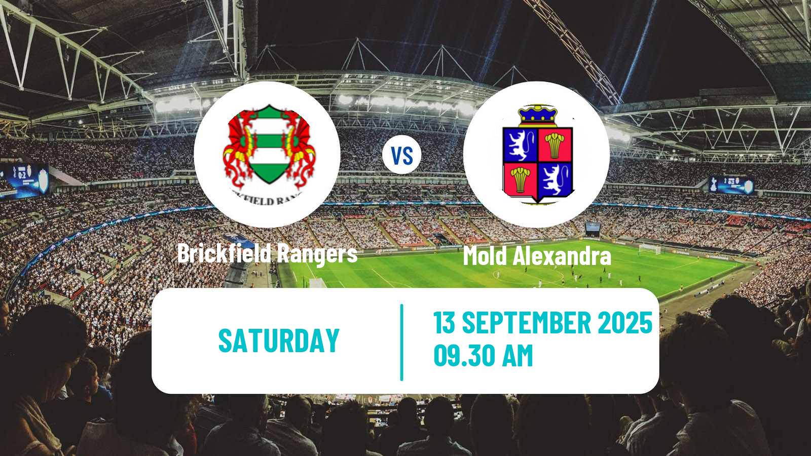 Football Welsh Cymru North Brickfield Rangers - Mold Alexandra