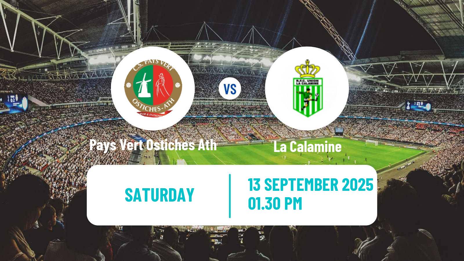 Football Belgian Second Amateur Division Group C Pays Vert Ostiches Ath - La Calamine