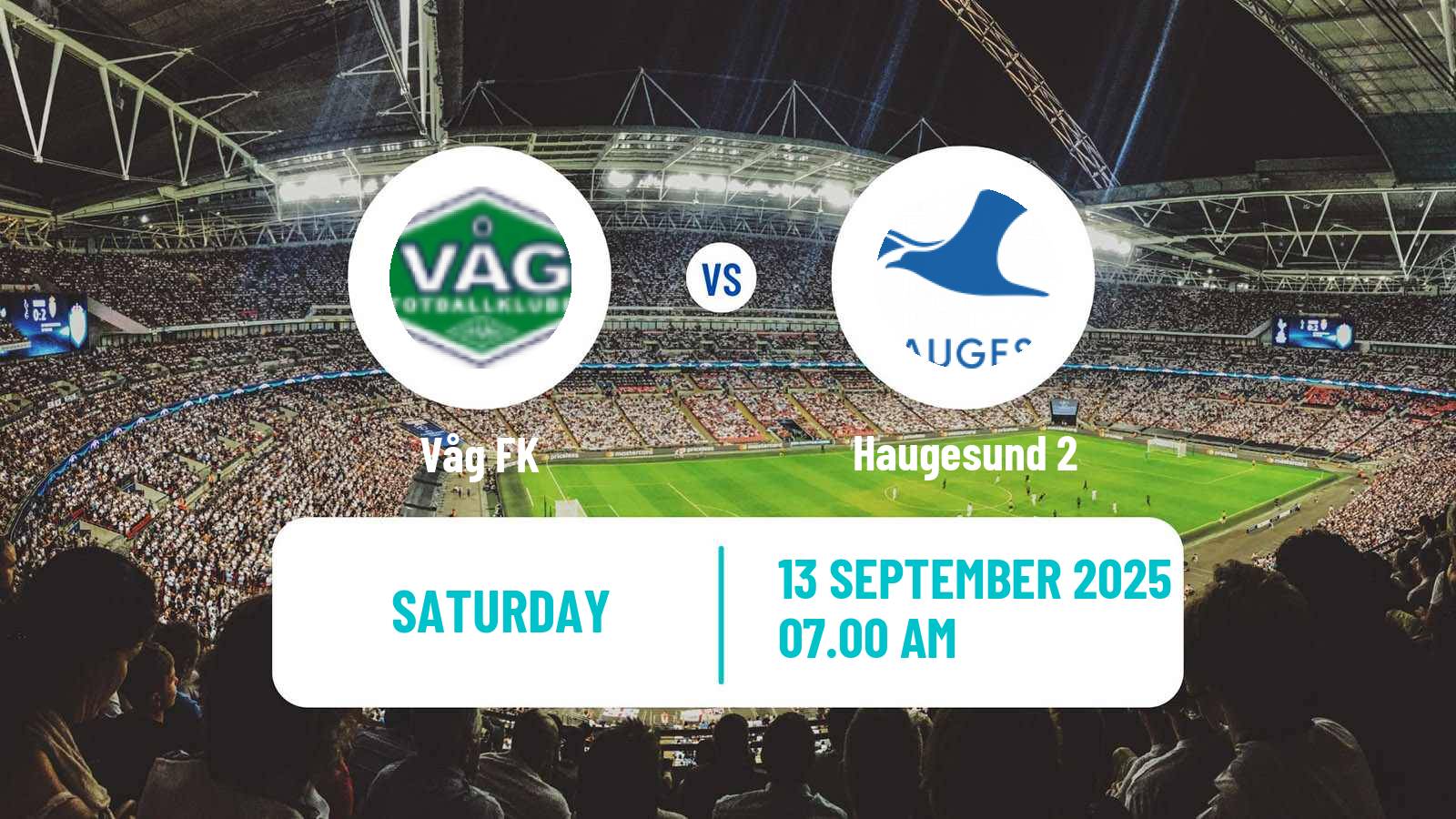 Football Norwegian Division 3 - Group 5 Våg - Haugesund 2