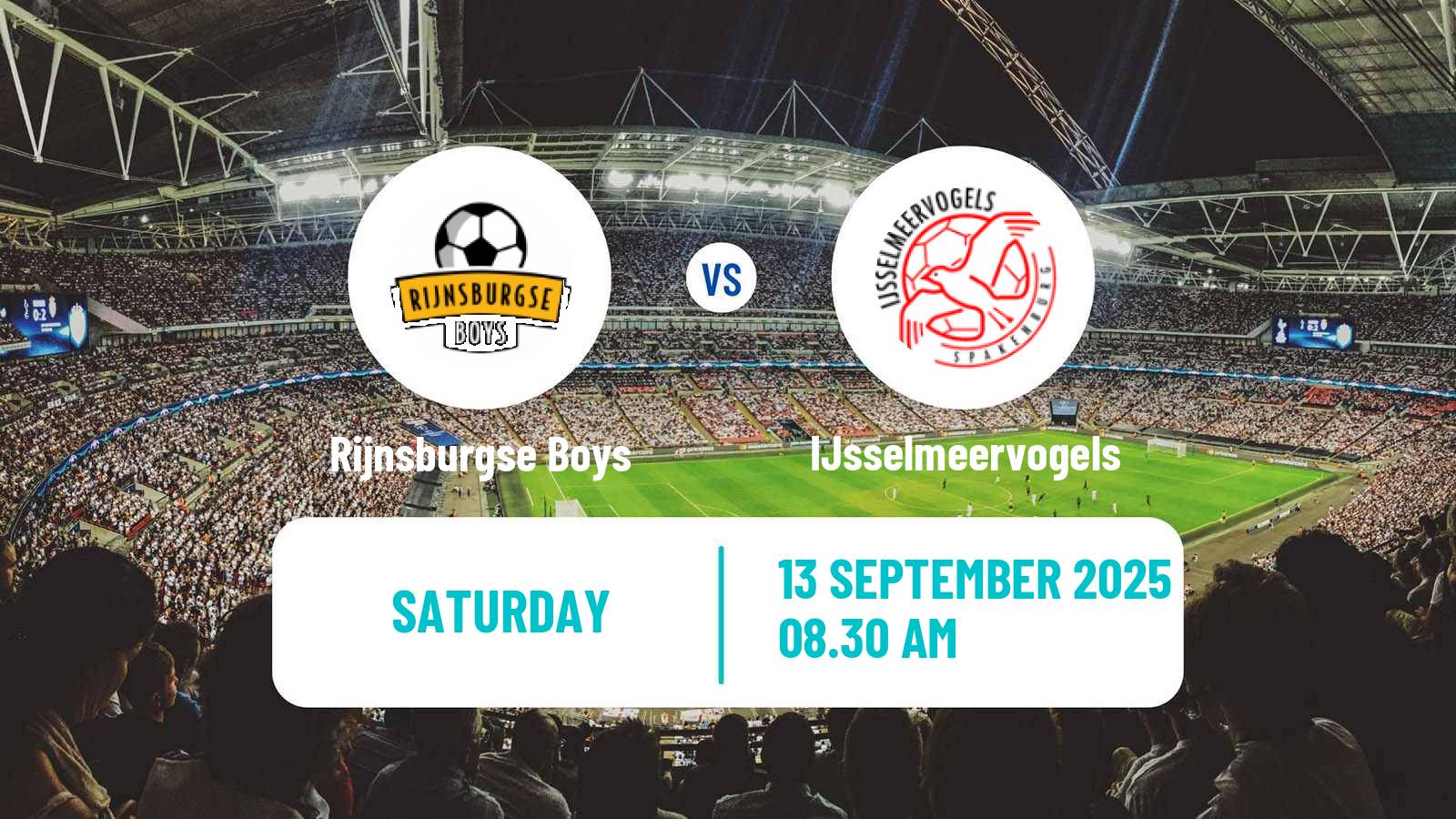 Football Dutch Tweede Divisie Rijnsburgse Boys - IJsselmeervogels