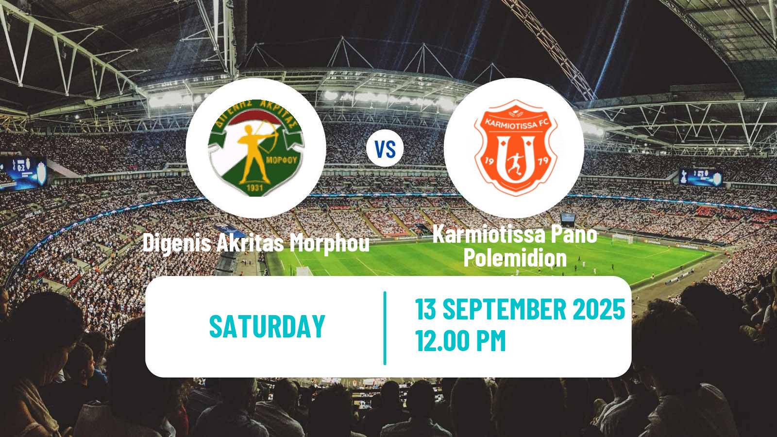 Football Cypriot Division 2 Digenis Akritas Morphou - Karmiotissa Pano Polemidion