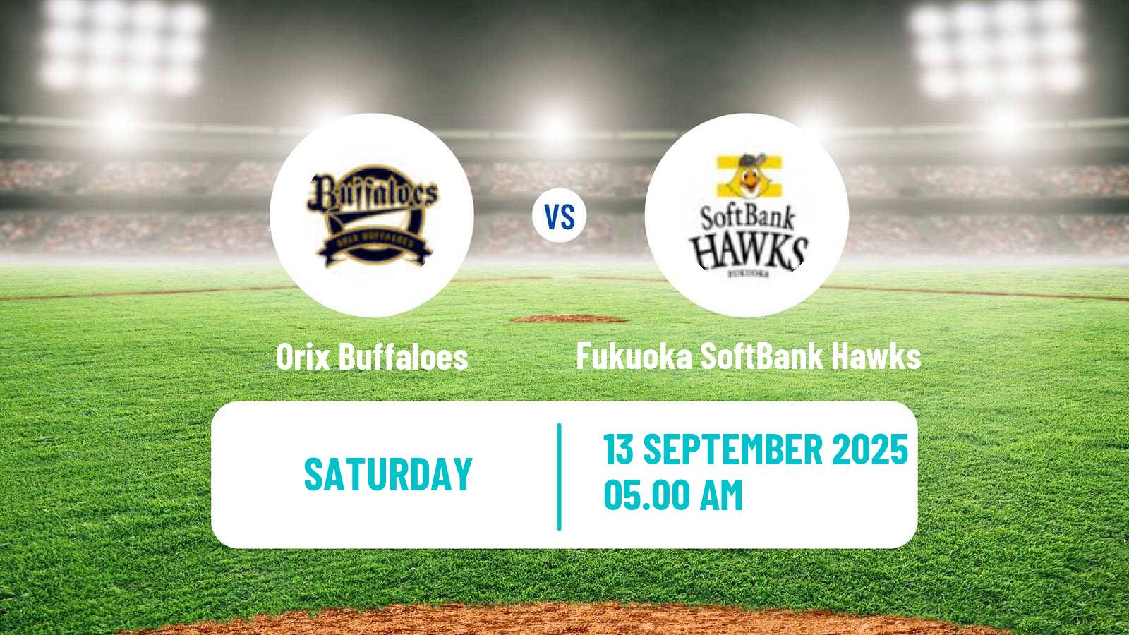 Baseball NPB Orix Buffaloes - Fukuoka SoftBank Hawks