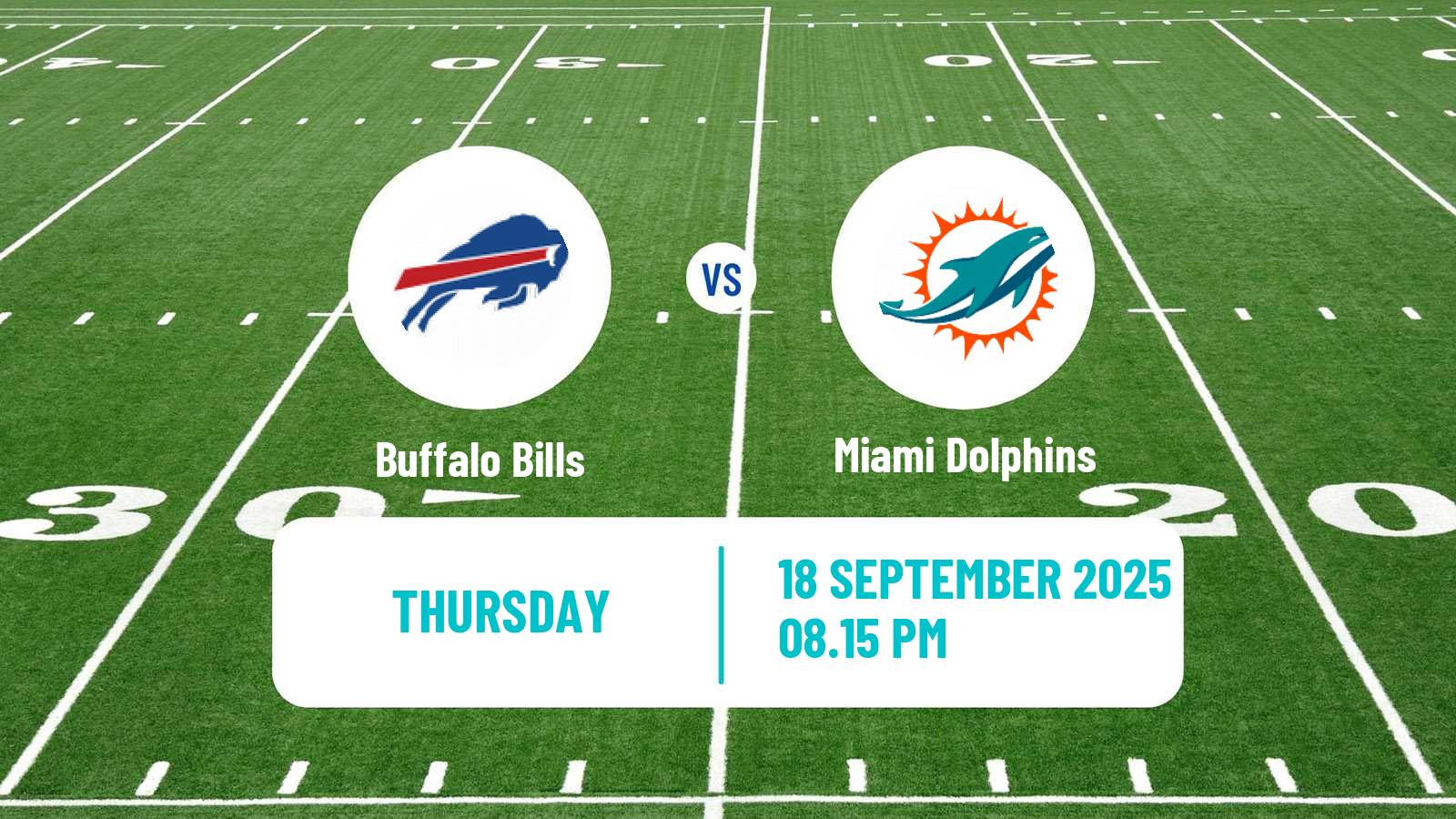 American football NFL Buffalo Bills - Miami Dolphins