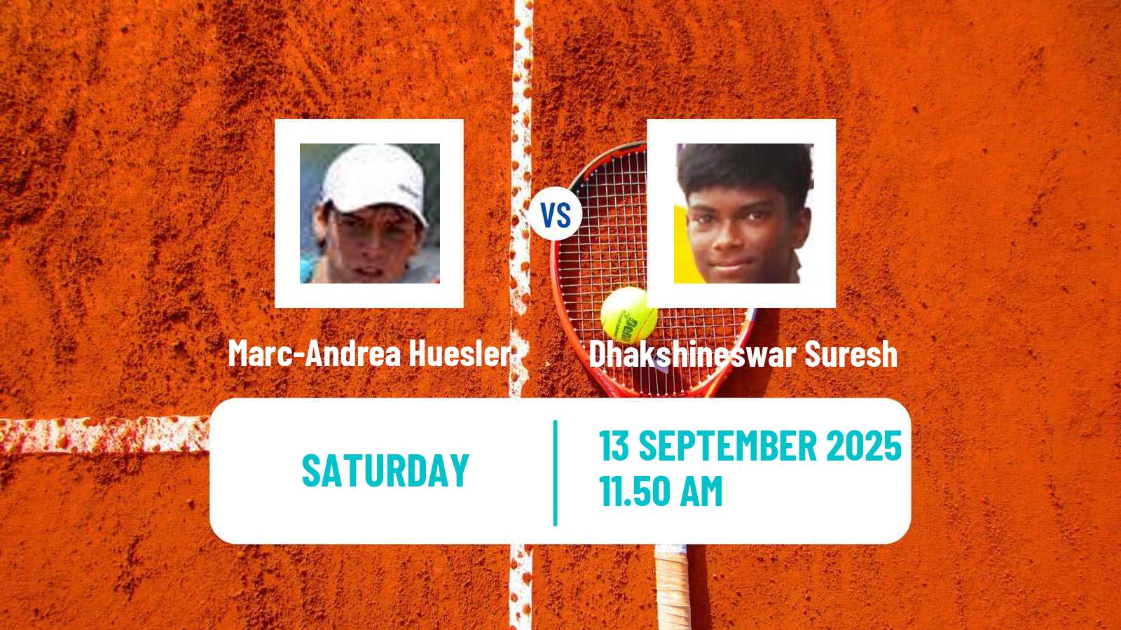 Tennis Davis Cup World Group I Marc-Andrea Huesler - Dhakshineswar Suresh