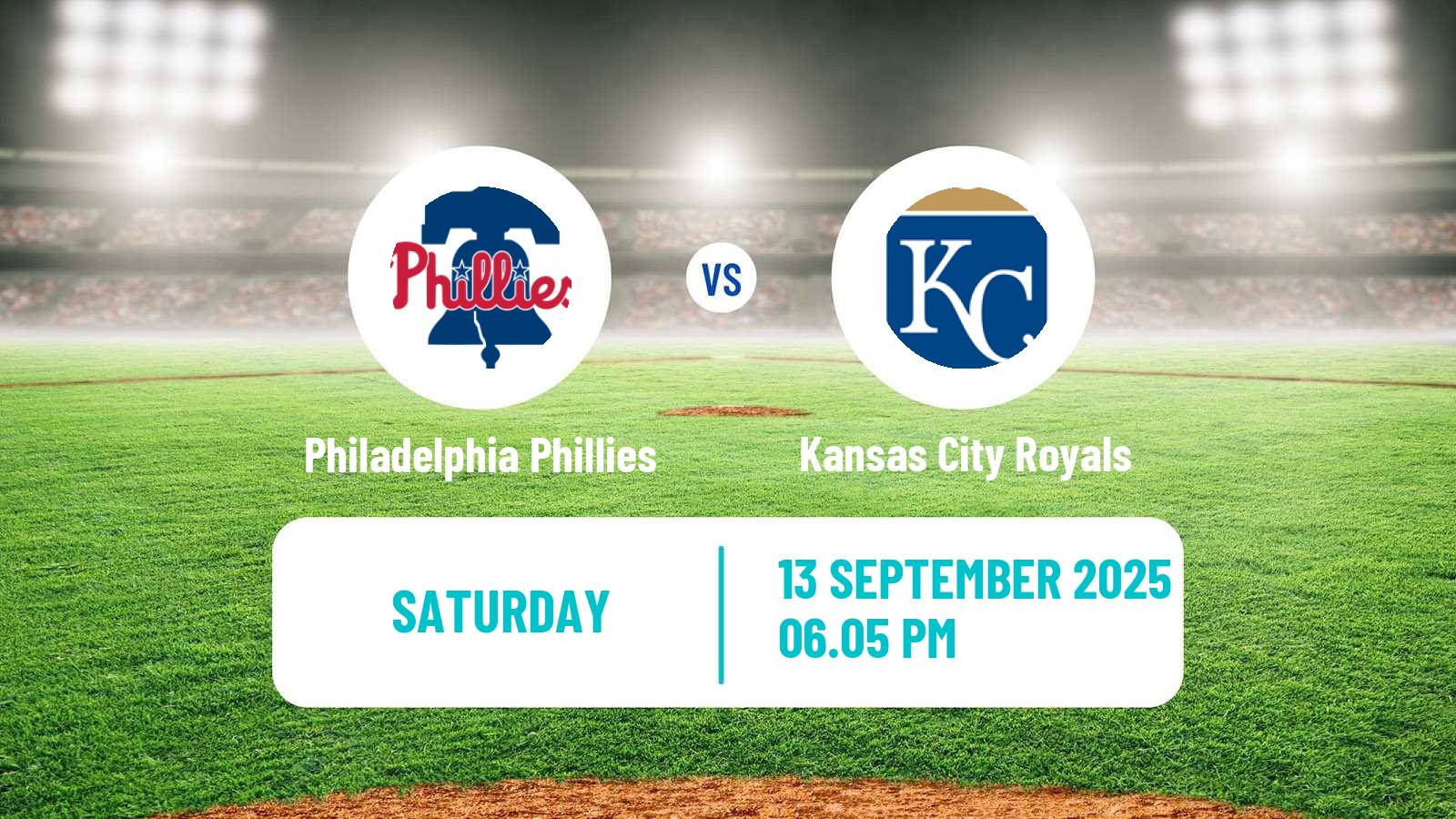 Baseball MLB Philadelphia Phillies - Kansas City Royals
