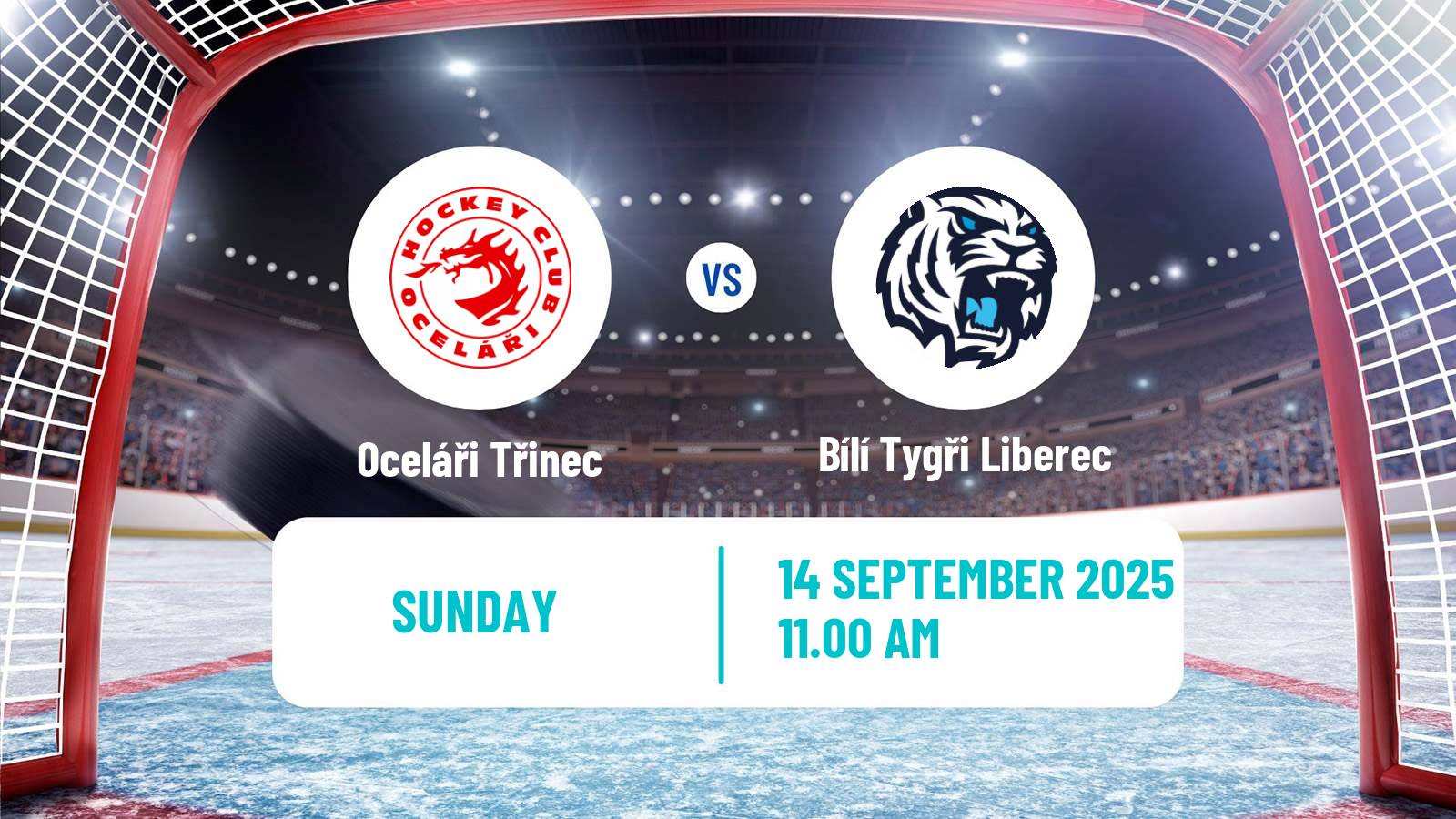 Hockey Czech Extraliga Oceláři Třinec - Bílí Tygři Liberec