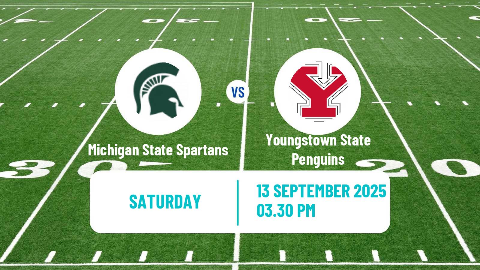 American football NCAA College Football Michigan State Spartans - Youngstown State Penguins