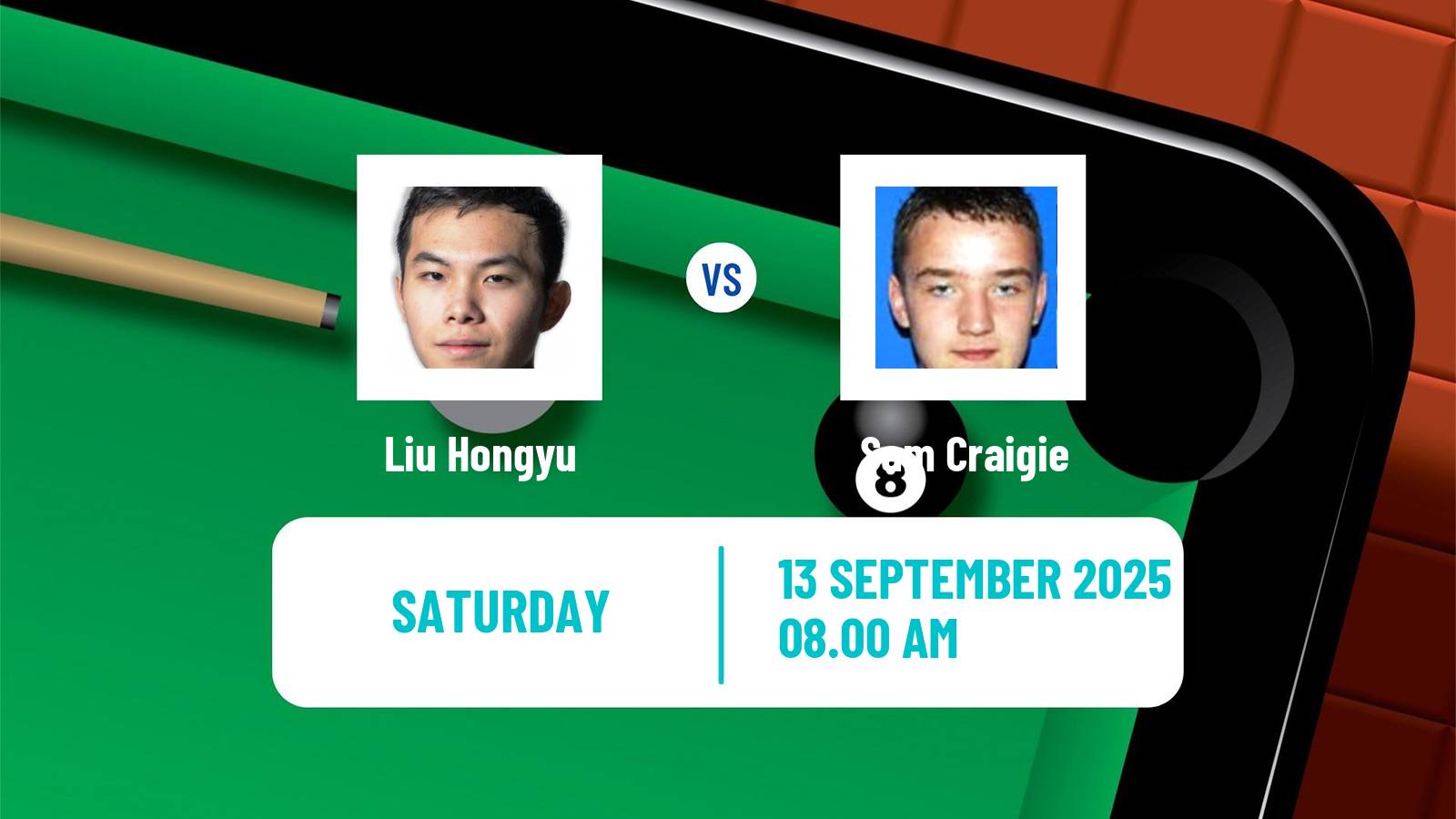 Snooker English Open Liu Hongyu - Sam Craigie