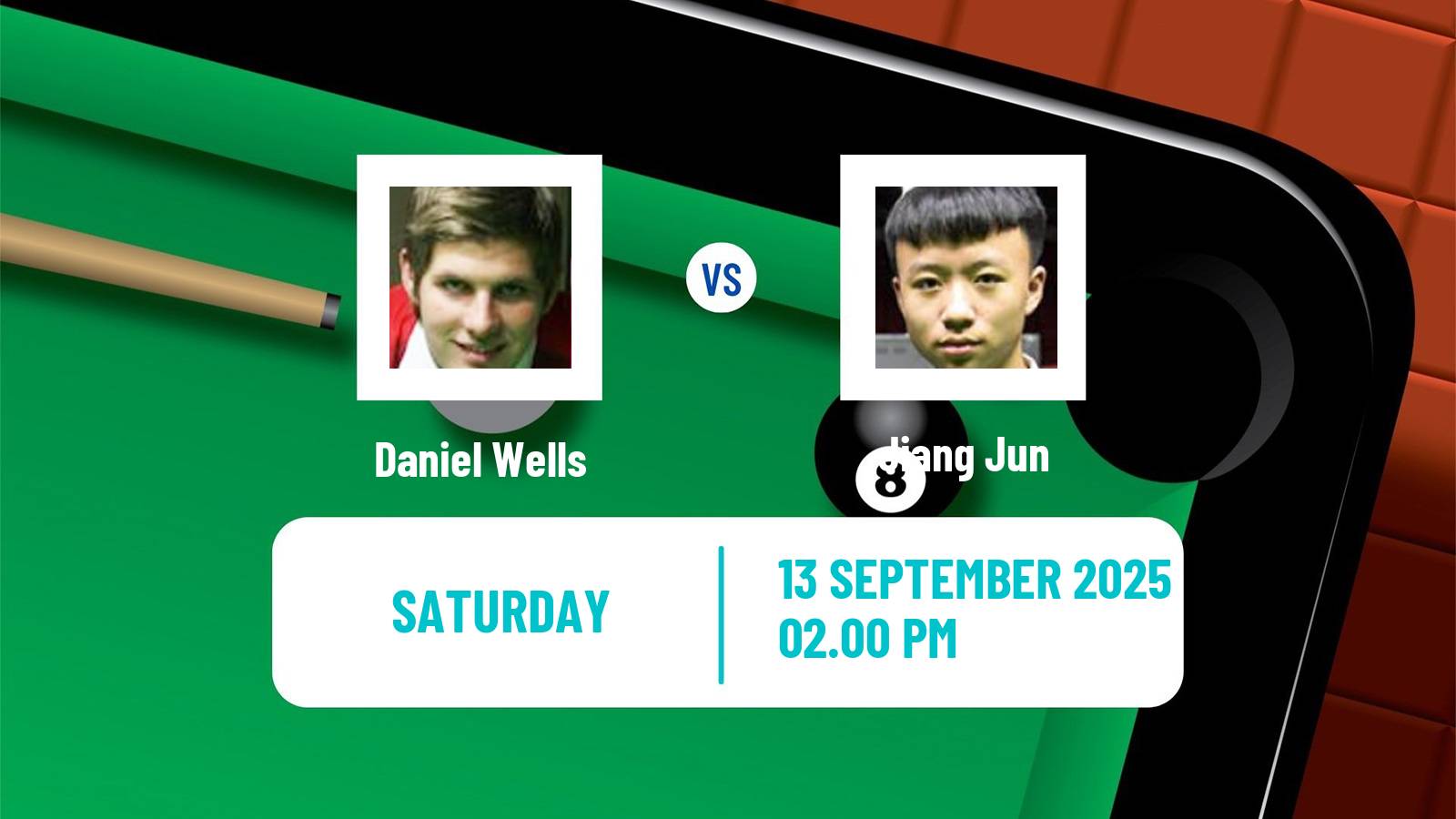 Snooker English Open Daniel Wells - Jiang Jun