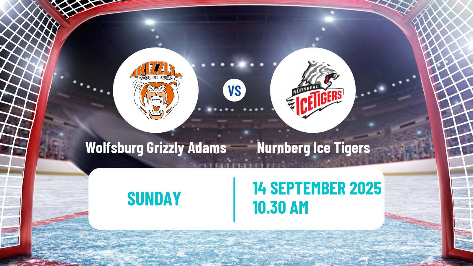 Hockey German Ice Hockey League Wolfsburg Grizzly Adams - Nurnberg Ice Tigers
