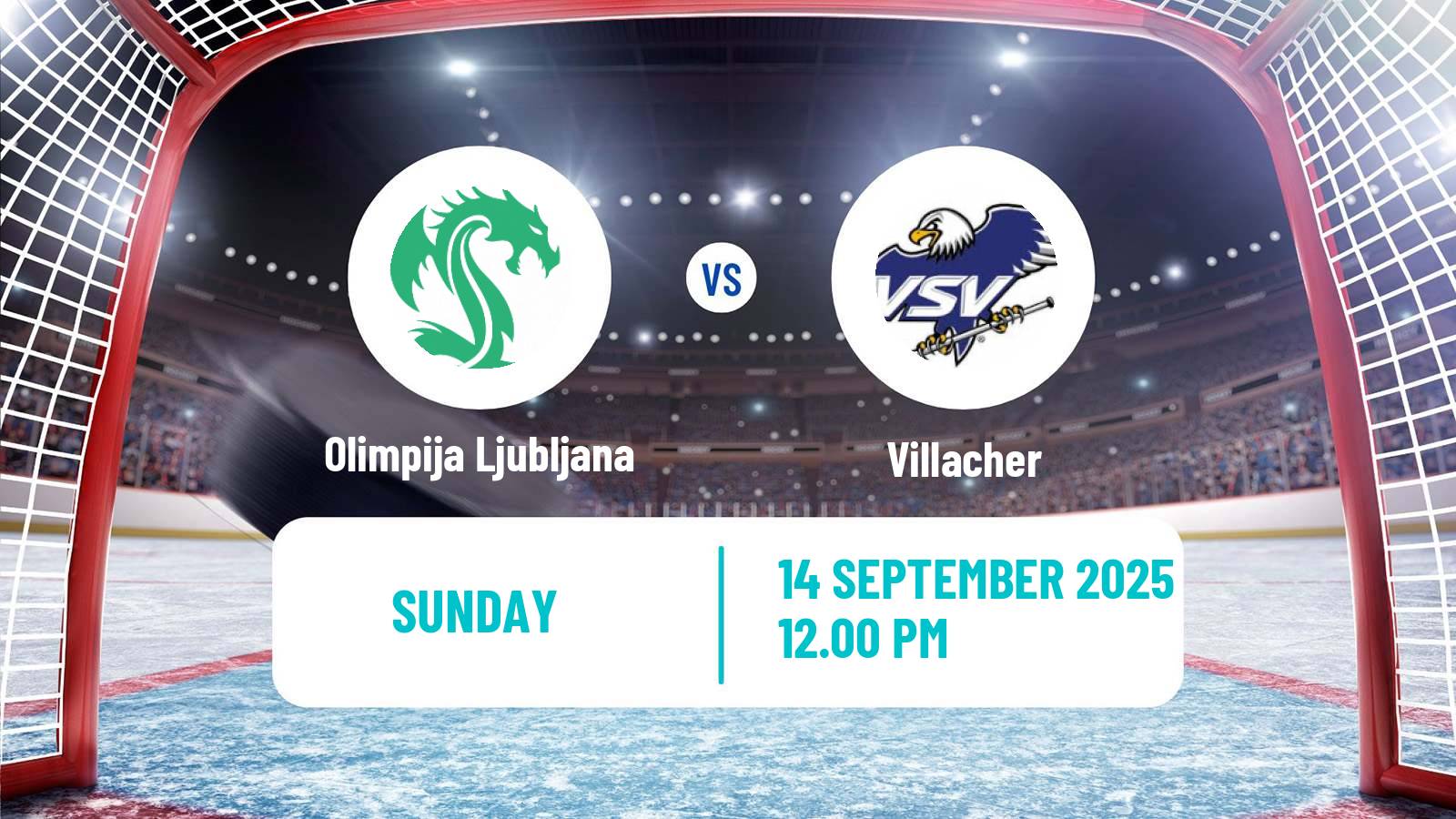 Hockey Austrian Ice Hockey League Olimpija Ljubljana - Villacher