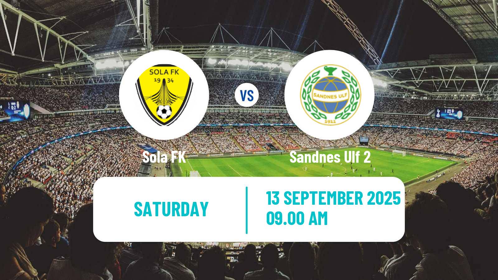 Football Norwegian Division 3 - Group 5 Sola - Sandnes Ulf 2