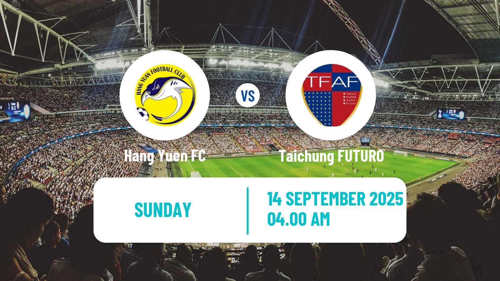 Football Taiwan Premier League Hang Yuen - Taichung FUTURO