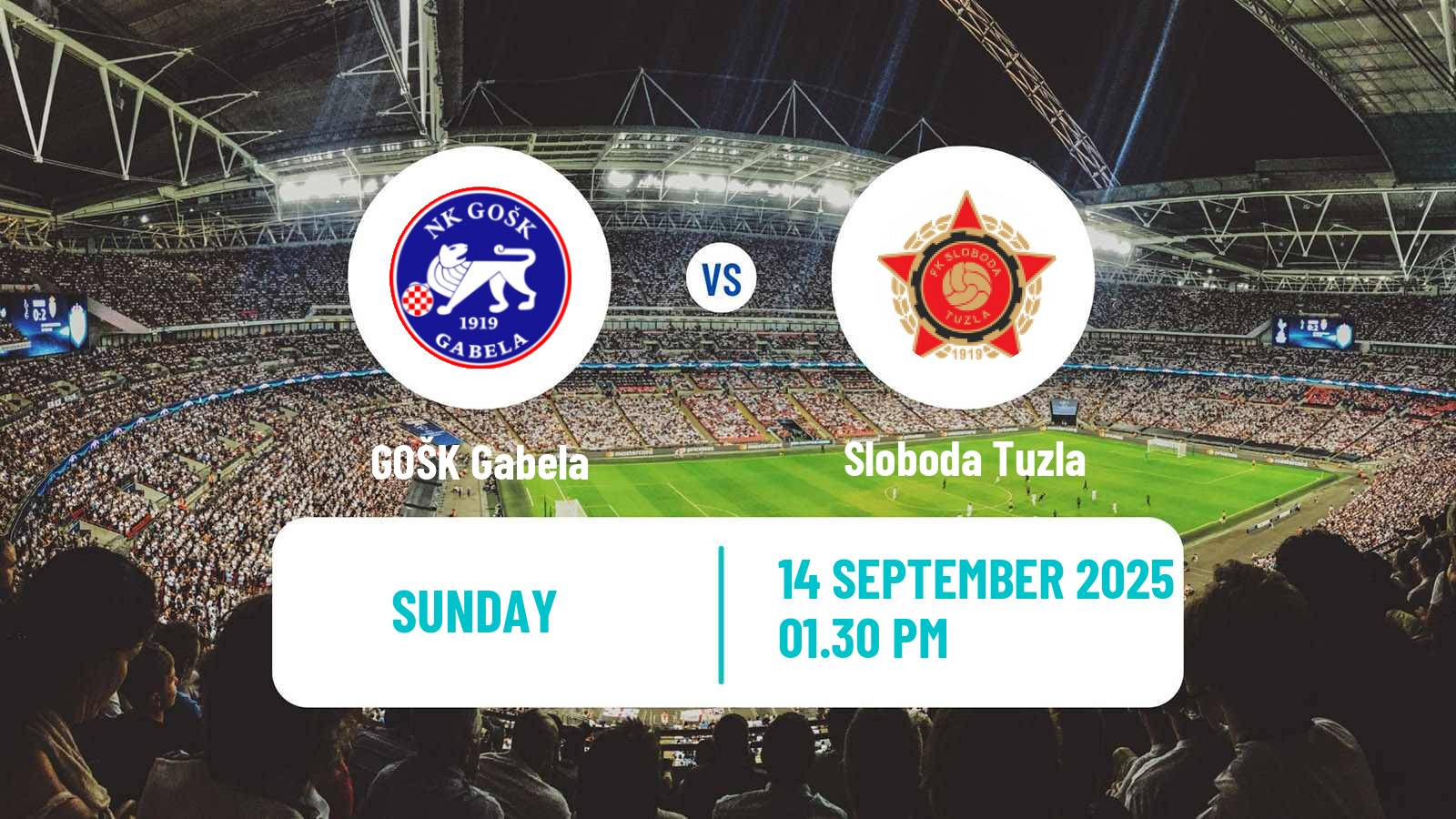 Football Bosnian Prva Liga FBiH GOŠK Gabela - Sloboda Tuzla