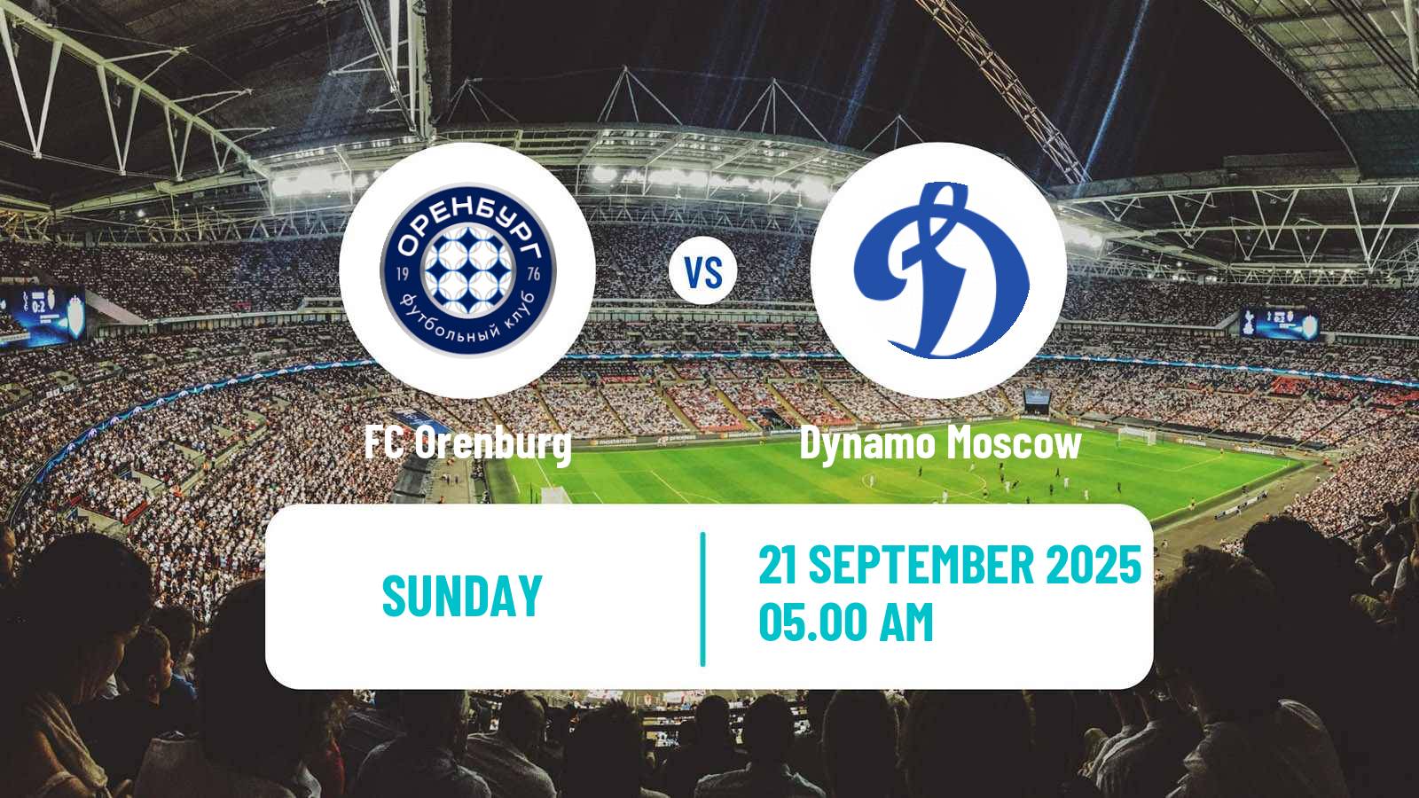 Football Russian Premier League Orenburg - Dynamo Moscow