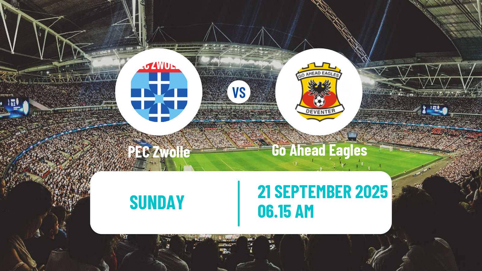Football Dutch Eredivisie Zwolle - Go Ahead Eagles