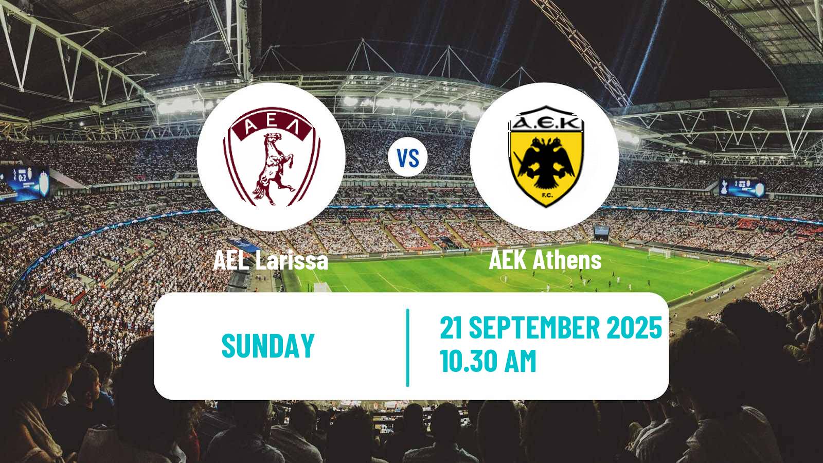 Football Greek Super League AEL Larissa - AEK Athens