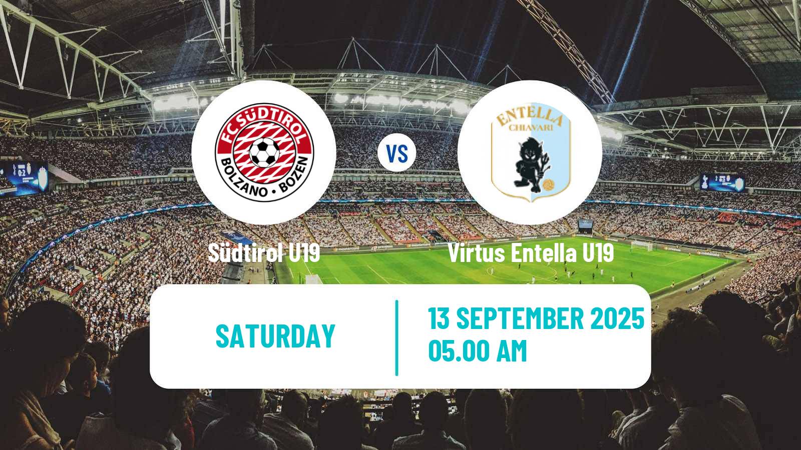 Football Italian Primavera 2 Südtirol U19 - Virtus Entella U19