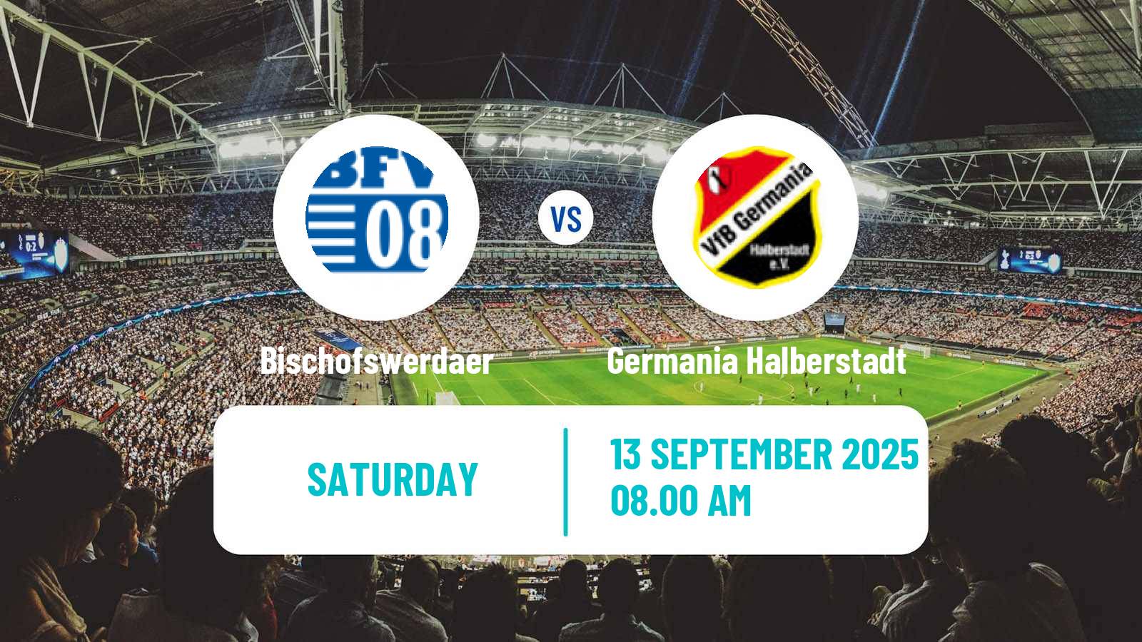 Football German Oberliga NOFV- Süd Bischofswerdaer - Germania Halberstadt
