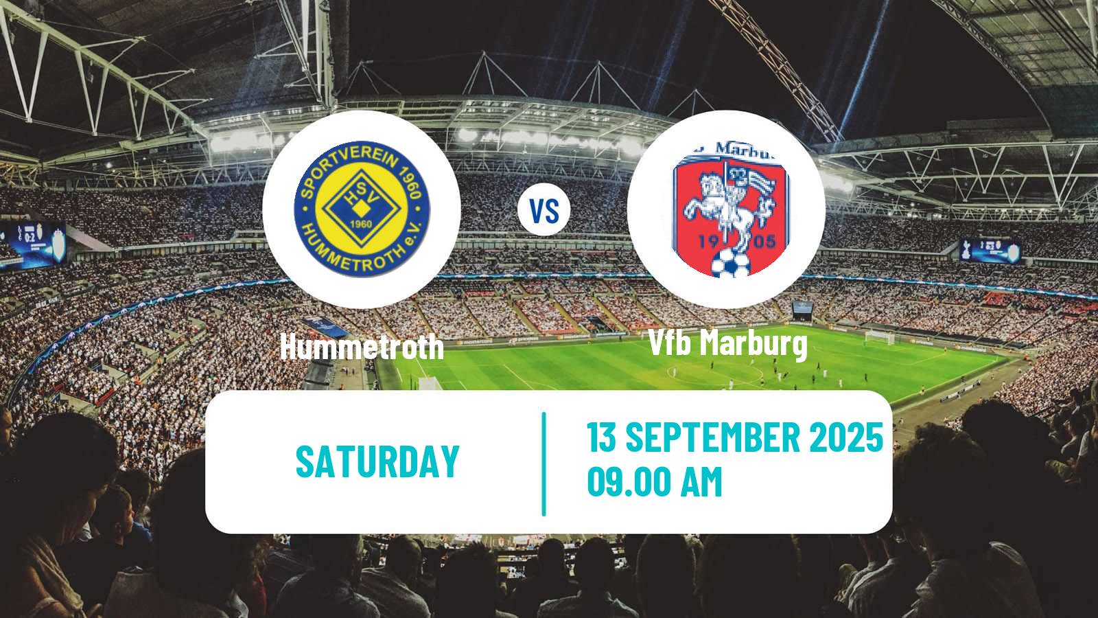 Football German Oberliga Hessen Hummetroth - Marburg