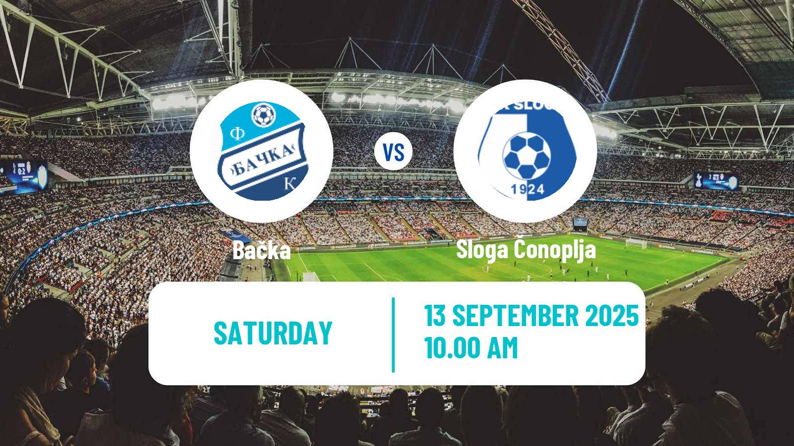 Football Serbian Srpska Liga - Vojvodina Bačka - Sloga Čonoplja