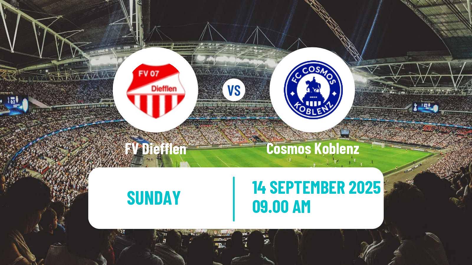 Football German Oberliga Rheinland-Pfalz/Saar Diefflen - Cosmos Koblenz