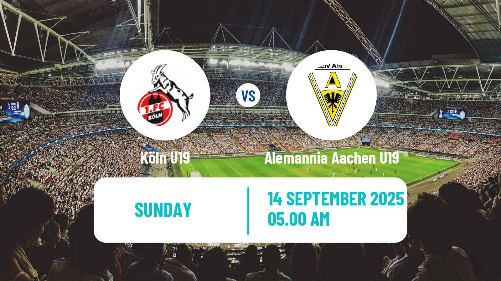 Football German DFB Youth League Köln U19 - Alemannia Aachen U19