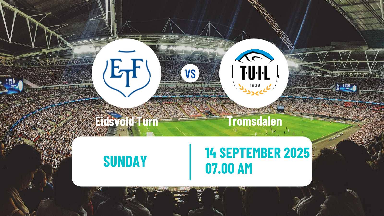 Football Norwegian Division 2 - Group 2 Eidsvold Turn - Tromsdalen