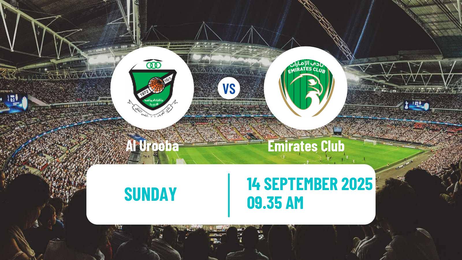 Football UAE Presidents Cup Al Urooba - Emirates Club