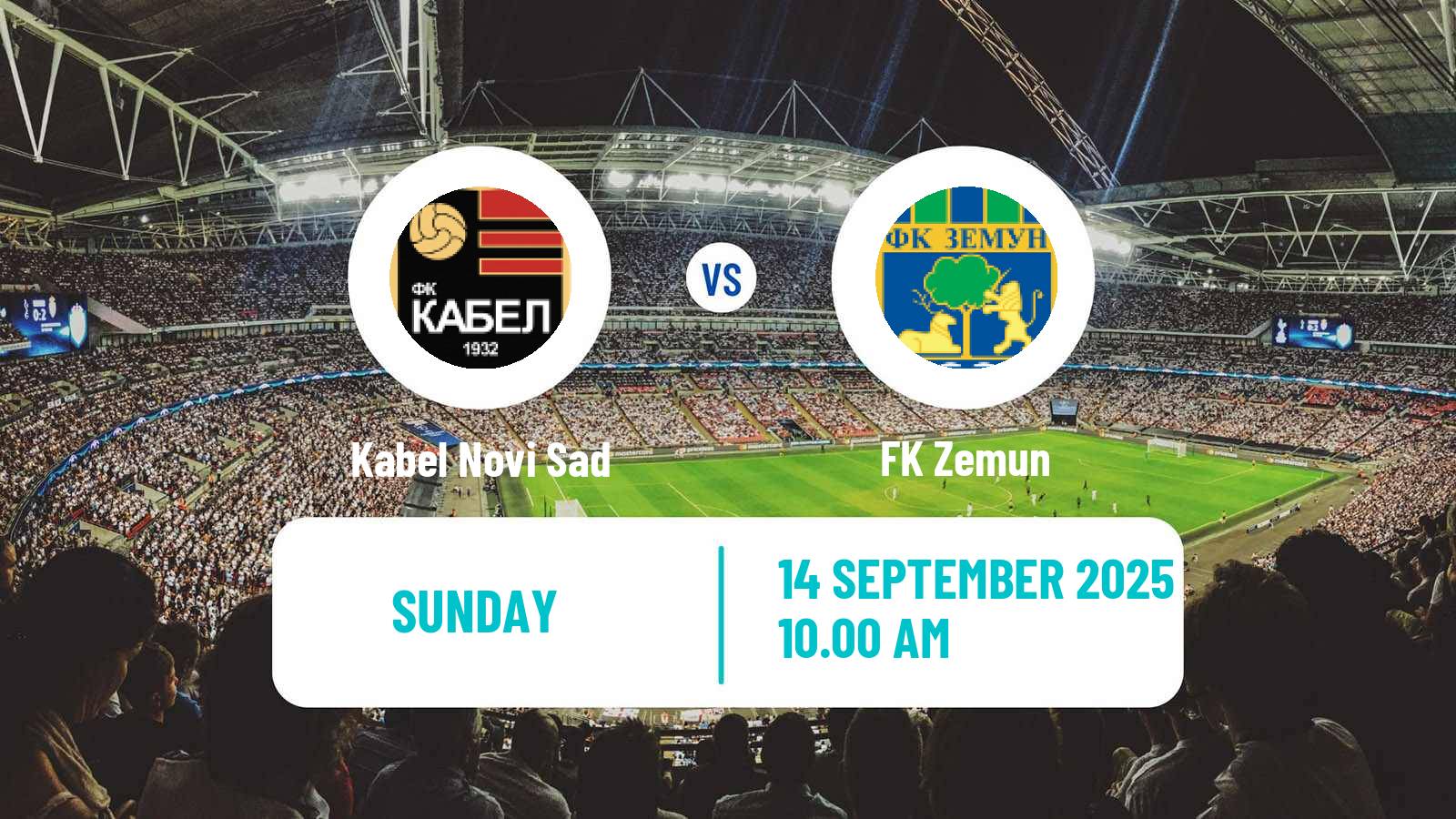 Football Serbian Prva Liga Kabel Novi Sad - Zemun
