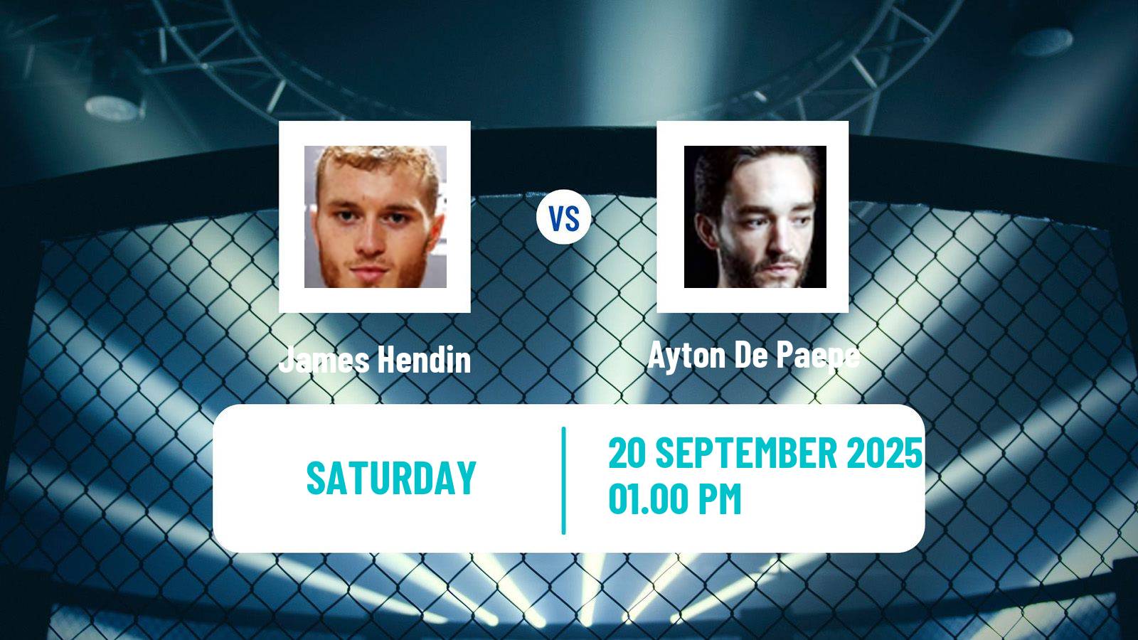 MMA Featherweight Oktagon Men James Hendin - Ayton De Paepe