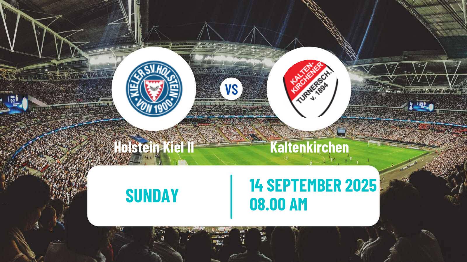 Football German Oberliga Schleswig-Holstein Holstein Kiel II - Kaltenkirchen