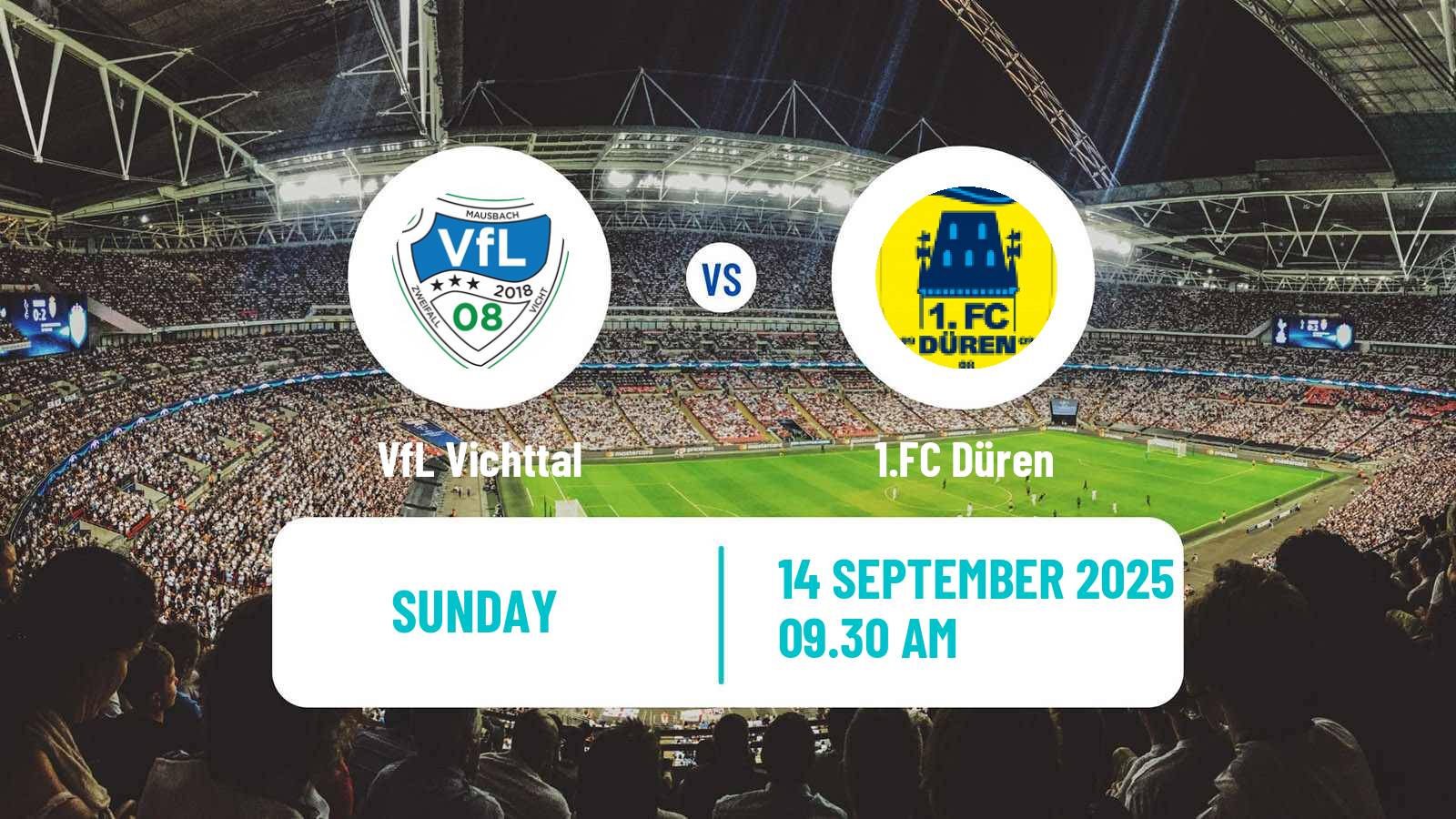 Football German Oberliga Mittelrhein Vichttal - Düren