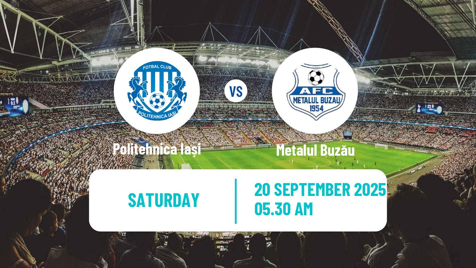 Football Romanian Division 2 Politehnica Iași - Metalul Buzău