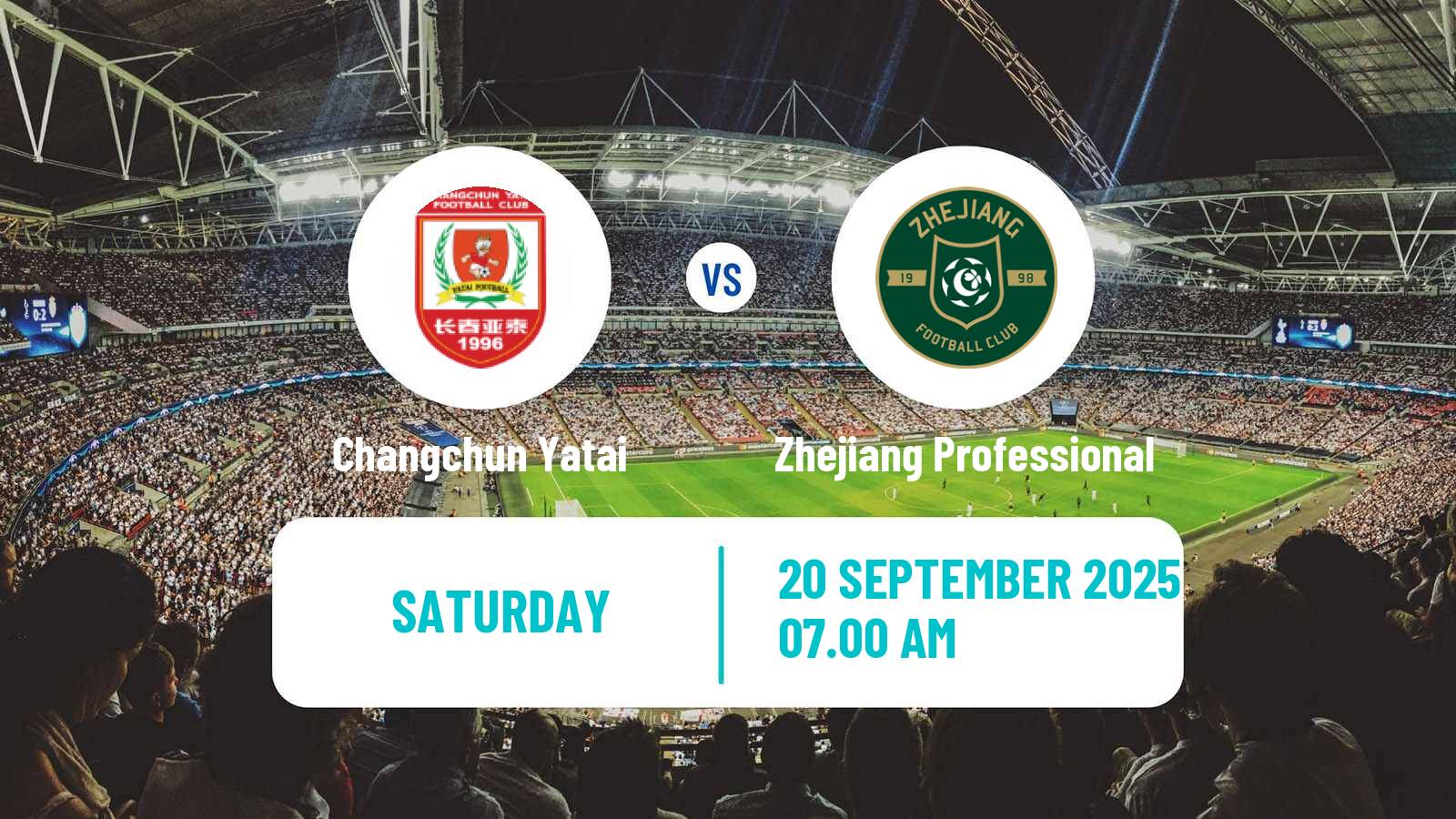 Football Chinese Super League Changchun Yatai - Zhejiang Professional