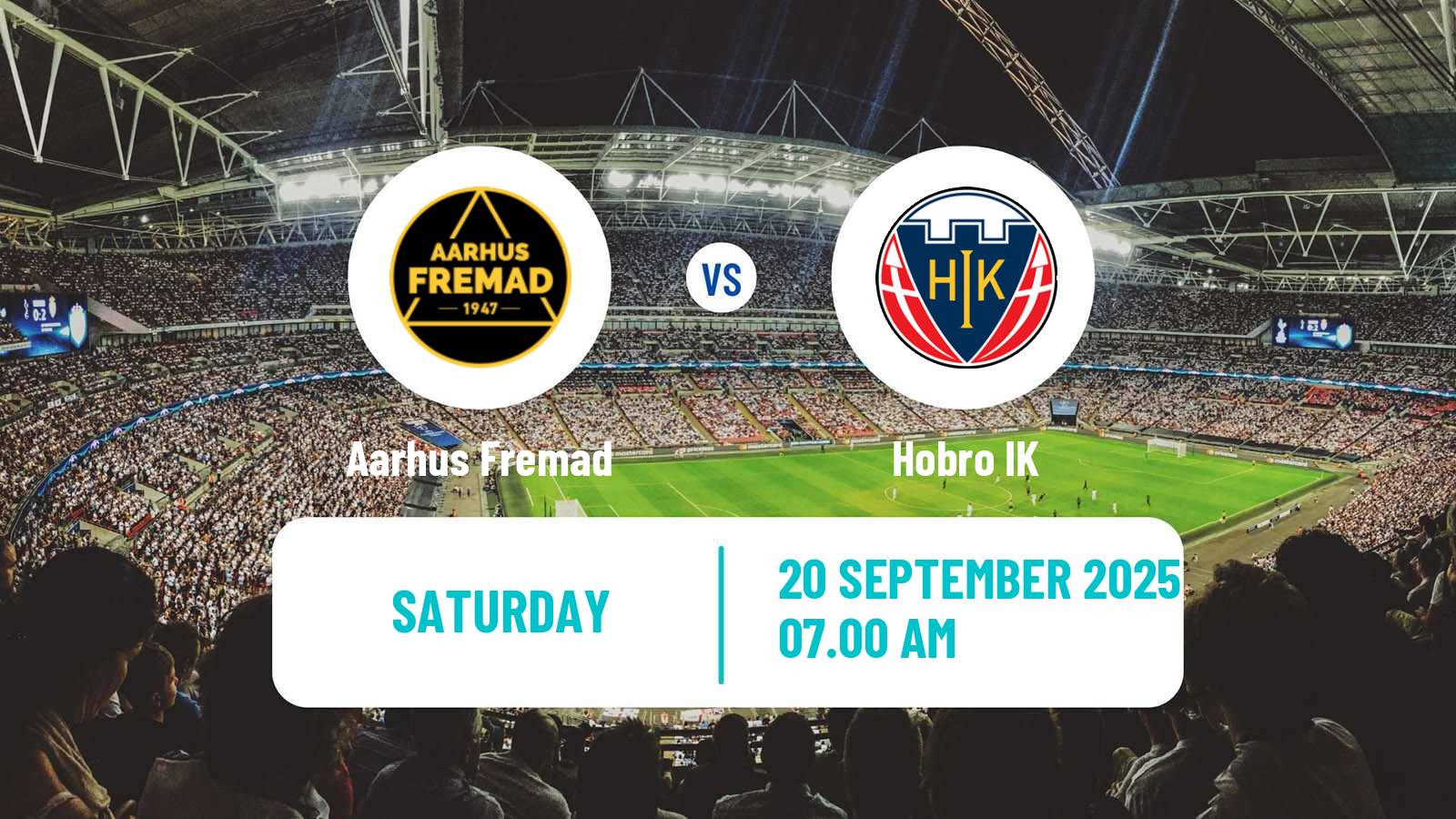 Football Danish 1 Division Aarhus Fremad - Hobro