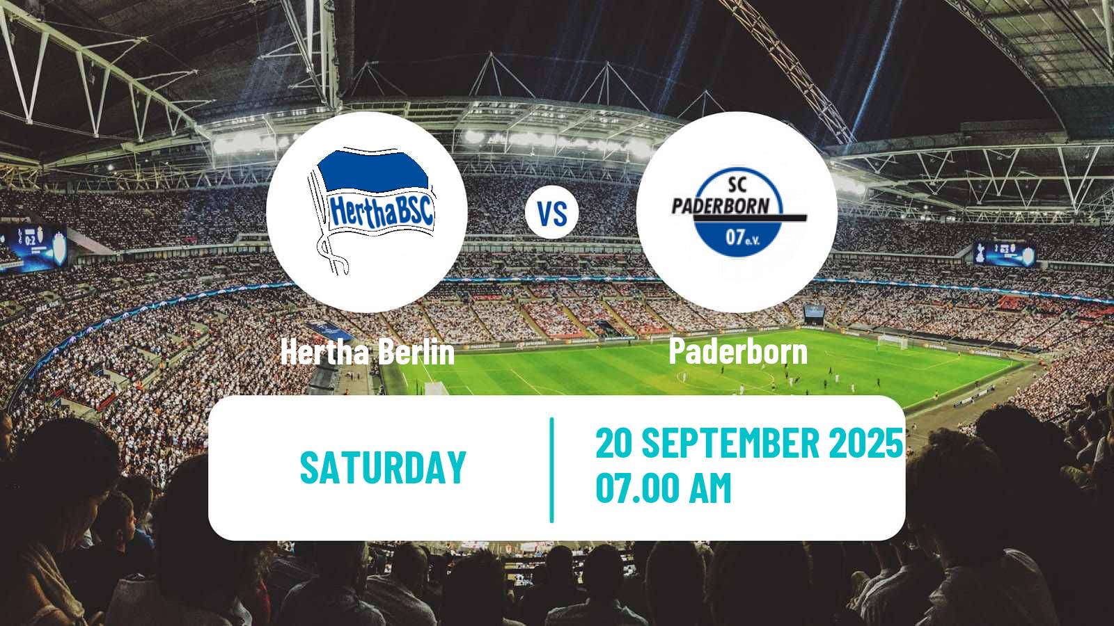 Football German 2 Bundesliga Hertha Berlin - Paderborn