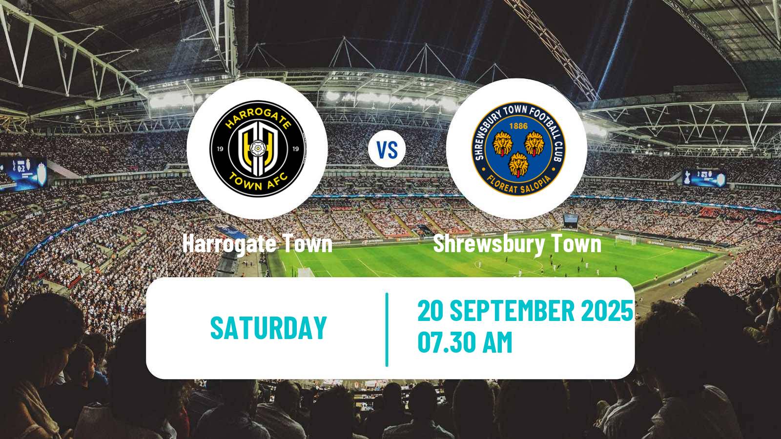 Football English League Two Harrogate Town - Shrewsbury Town