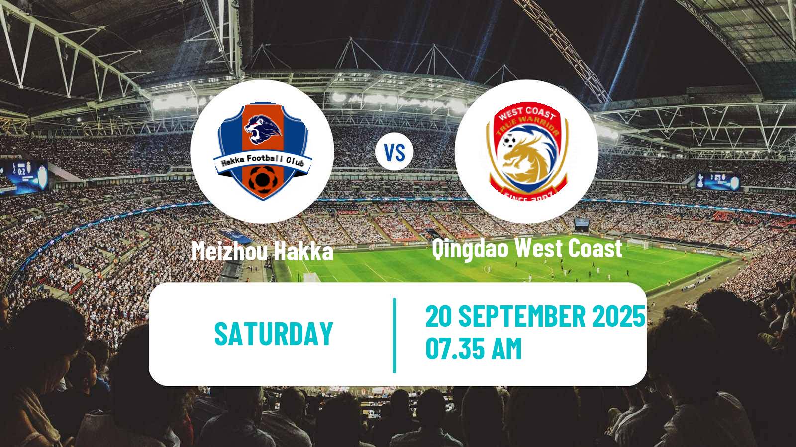Football Chinese Super League Meizhou Hakka - Qingdao West Coast