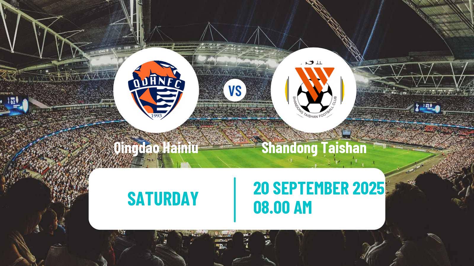 Football Chinese Super League Qingdao Hainiu - Shandong Taishan
