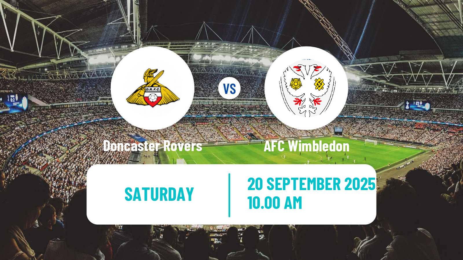 Football English League One Doncaster Rovers - AFC Wimbledon