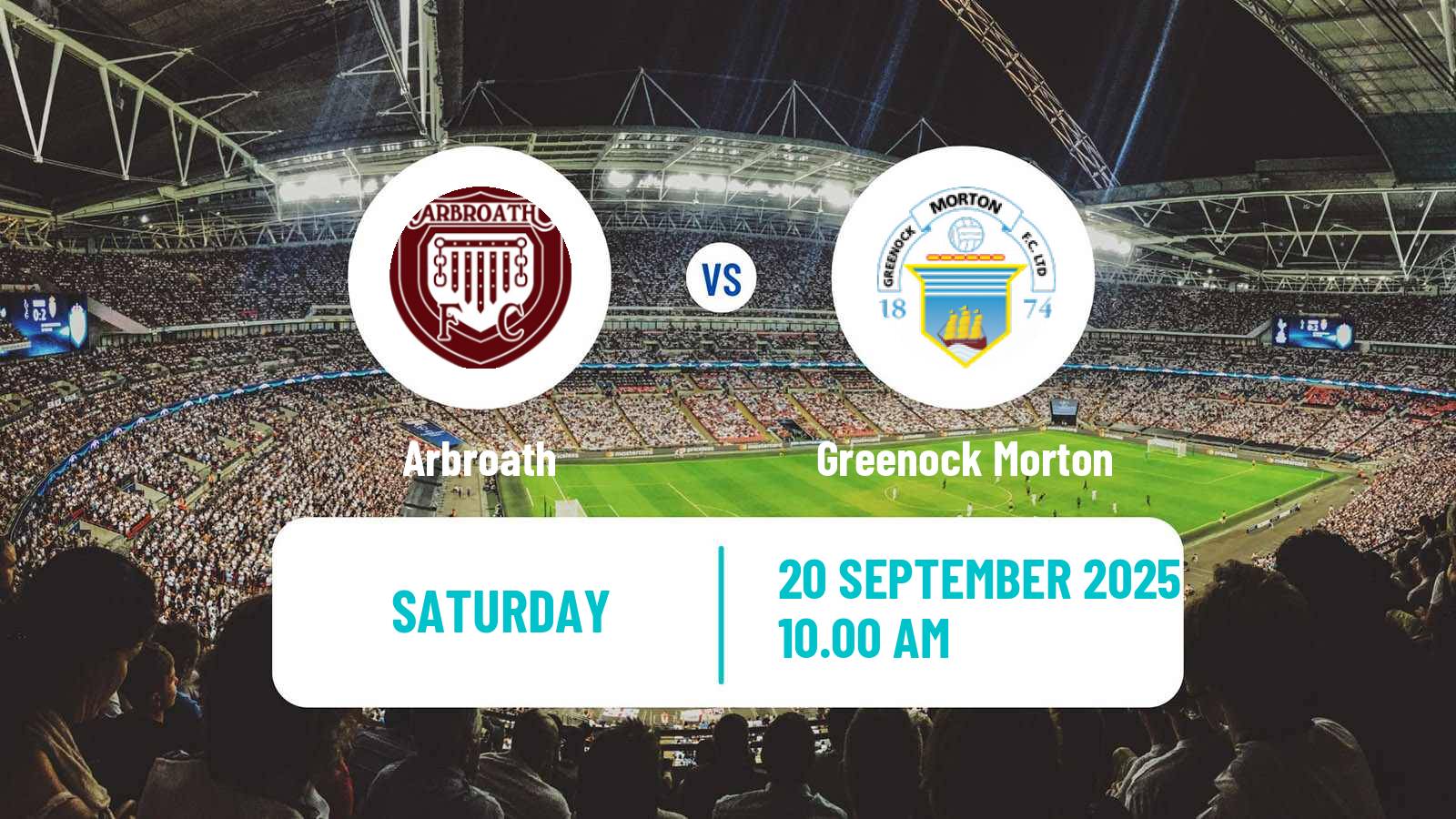 Football Scottish Football Championship Arbroath - Greenock Morton
