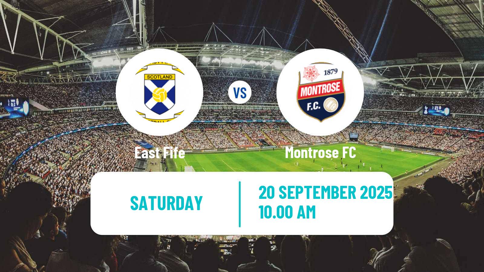 Football Scottish League One East Fife - Montrose