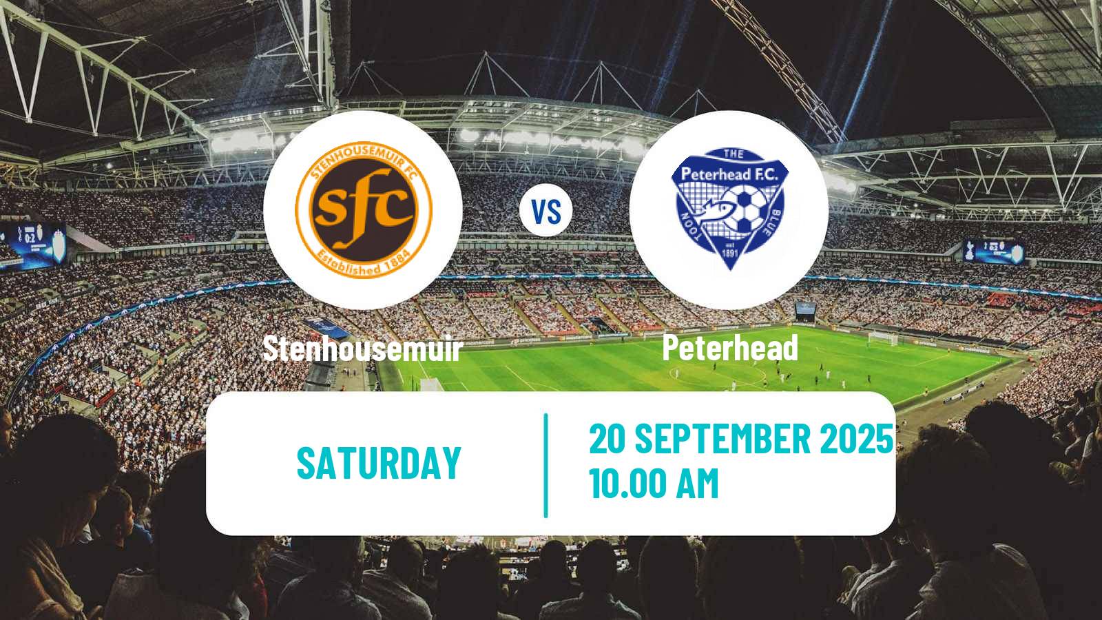 Football Scottish League One Stenhousemuir - Peterhead